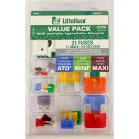 00940475ZXA Littelfuse Blade Fuse Tech, 21-pk