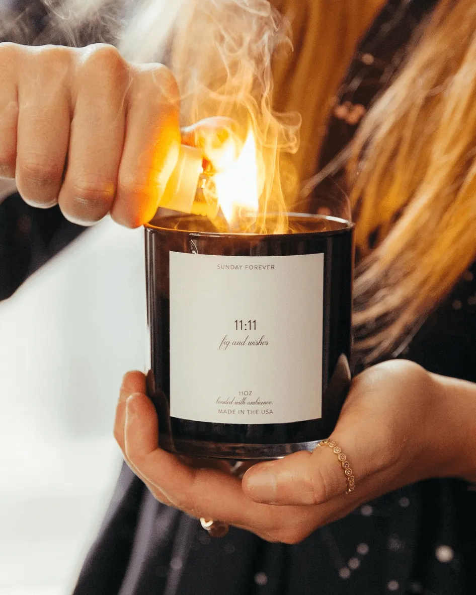 11 11 Luxury Candle | Ripe Fig & Burnt White Wood | Sunday Forever