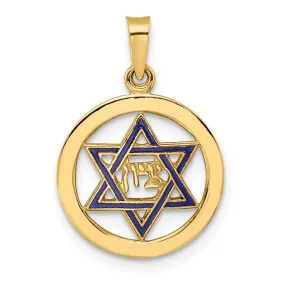 14k Yellow Gold 21 MM Star of David Charm