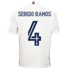 2020/21 Real Madrid Home Sergio Ramos #4 Official Nameset