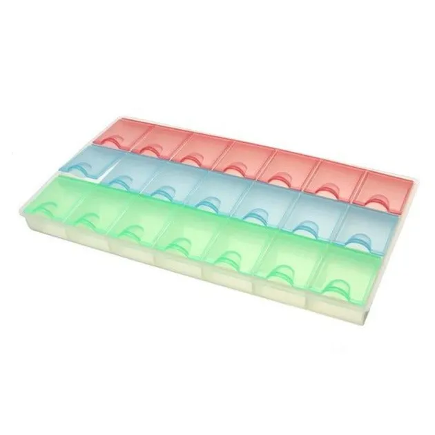 21 Grids Plastic Square Storage Box Case Components Organiser [Good Quality]