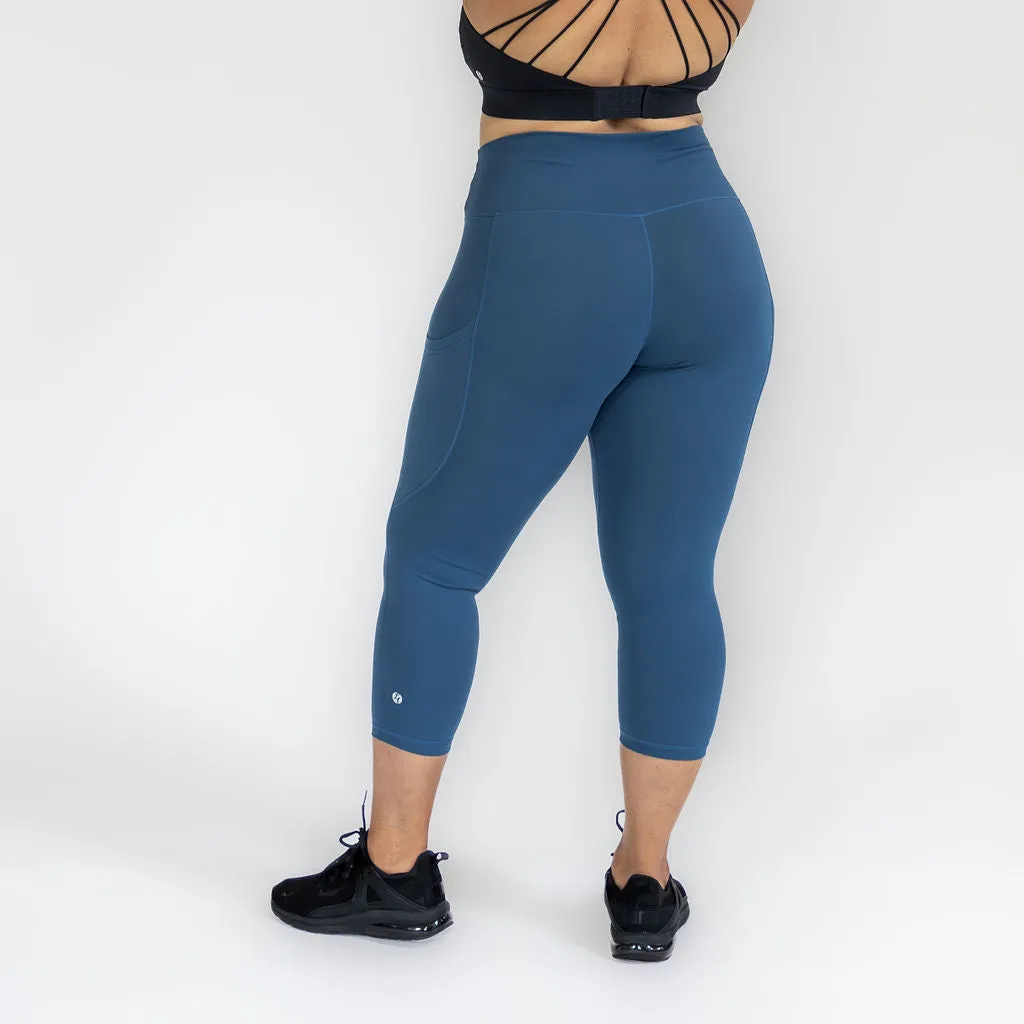 21" Guardian Evolve Capri Leggings - Navy Bloom (Final Sale)