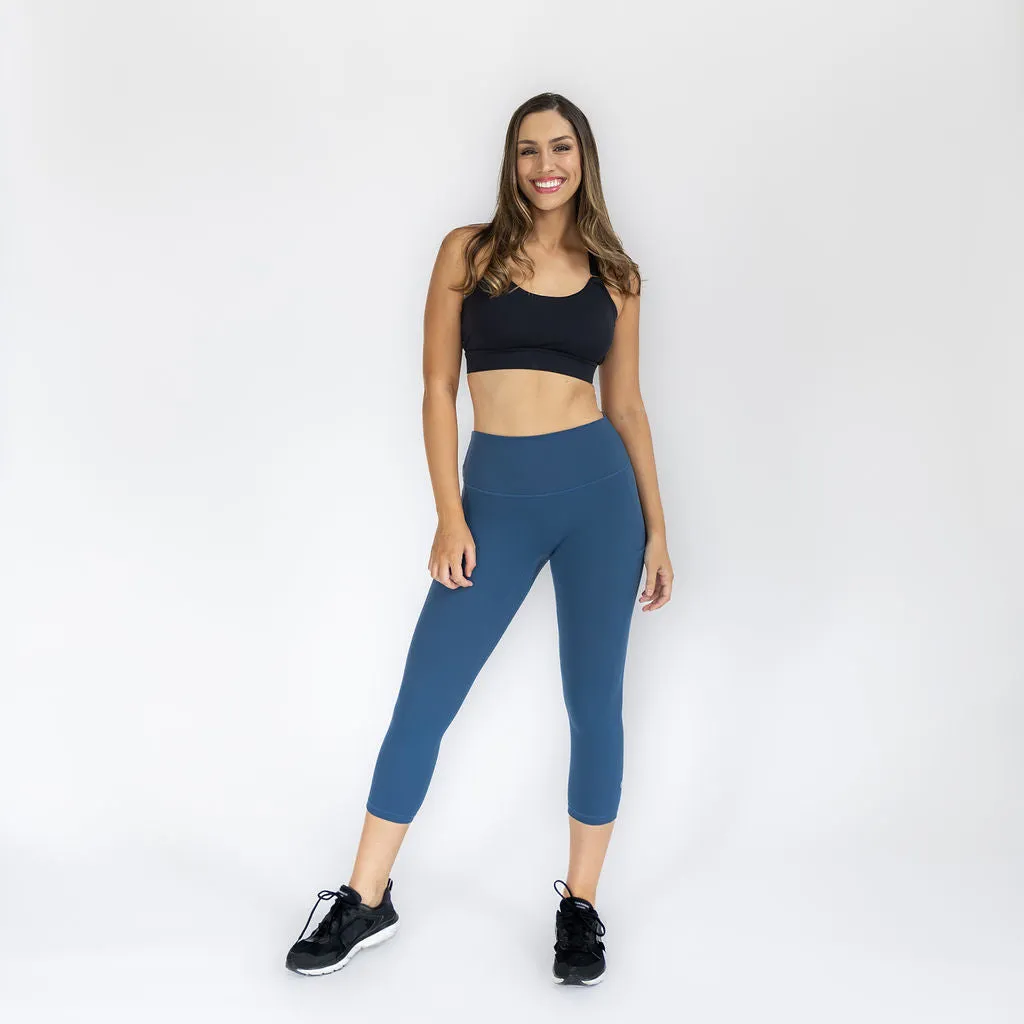 21" Guardian Evolve Capri Leggings - Navy Bloom (Final Sale)