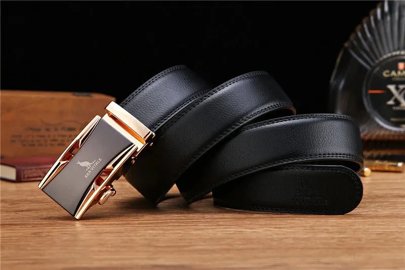 3.5cm 100% Good Quality Cowskin Genuine Luxury Leather Men's Belts