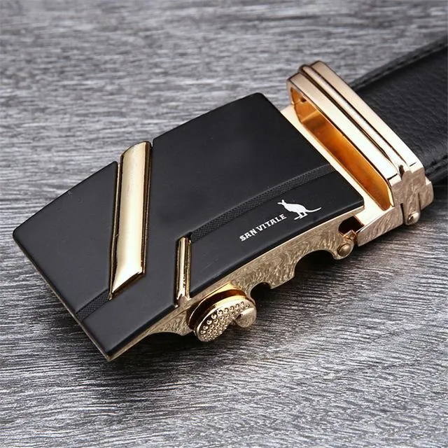 3.5cm 100% Good Quality Cowskin Genuine Luxury Leather Men's Belts