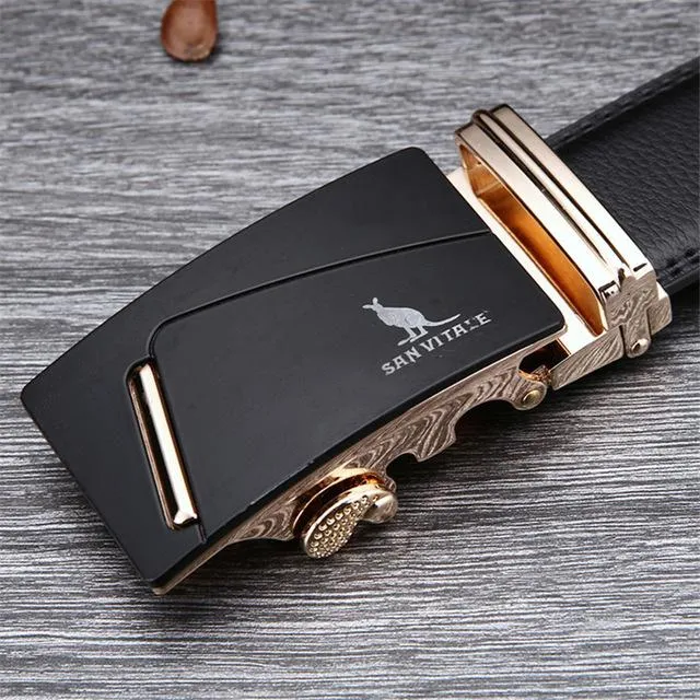 3.5cm 100% Good Quality Cowskin Genuine Luxury Leather Men's Belts