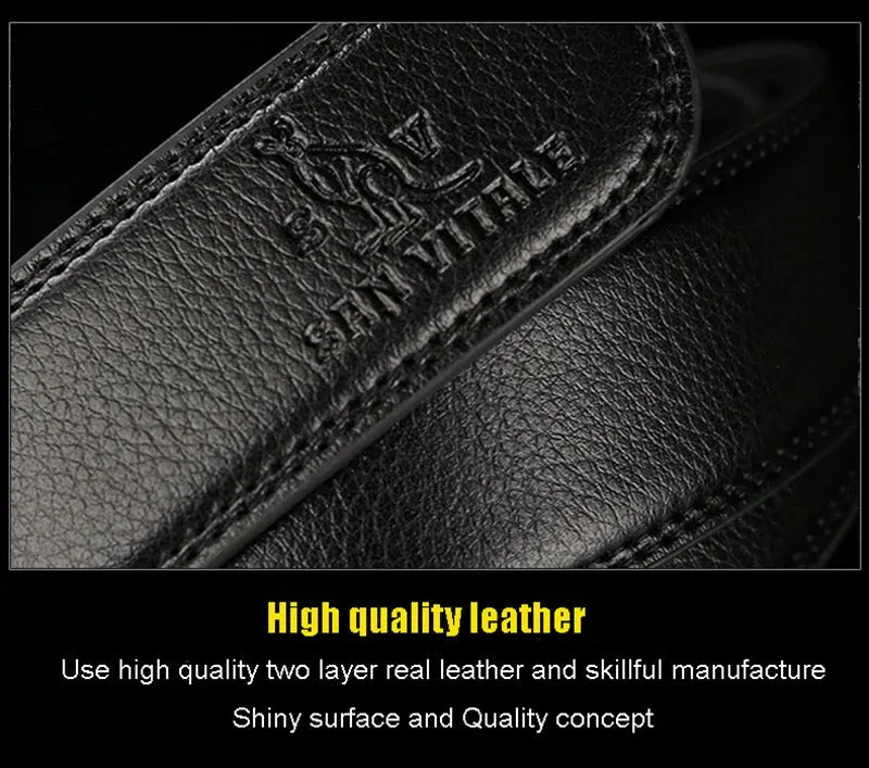 3.5cm 100% Good Quality Cowskin Genuine Luxury Leather Men's Belts