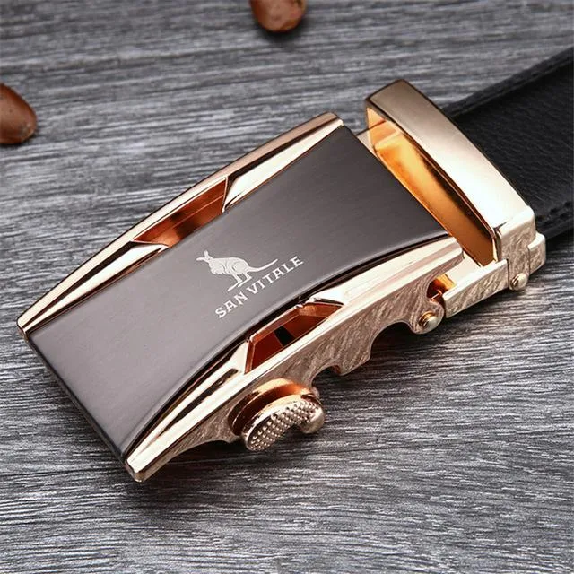 3.5cm 100% Good Quality Cowskin Genuine Luxury Leather Men's Belts