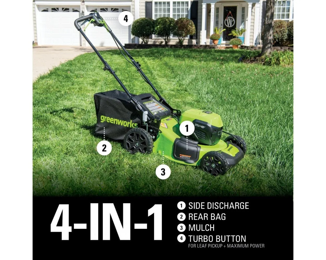 48V 21" Self-Propelled Mower 5PC Lawn and Garage Combo Kit