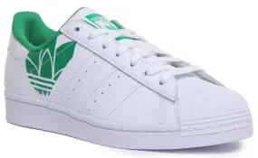 Adidas Superstar In White Green For Men