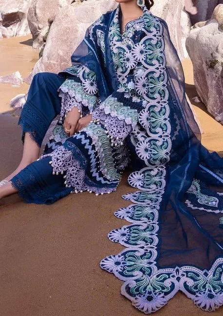 Akbar Aslam Blue Bell Pakistani Luxury Lawn Dress