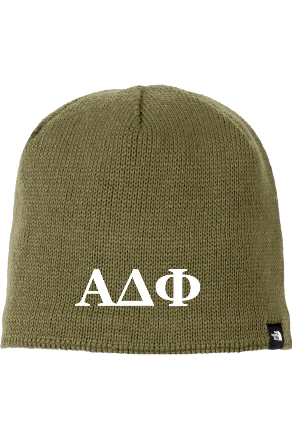 Alpha Delta Phi - North Face Mountain Beanie - White Embroidered Letters