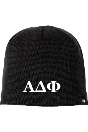 Alpha Delta Phi - North Face Mountain Beanie - White Embroidered Letters