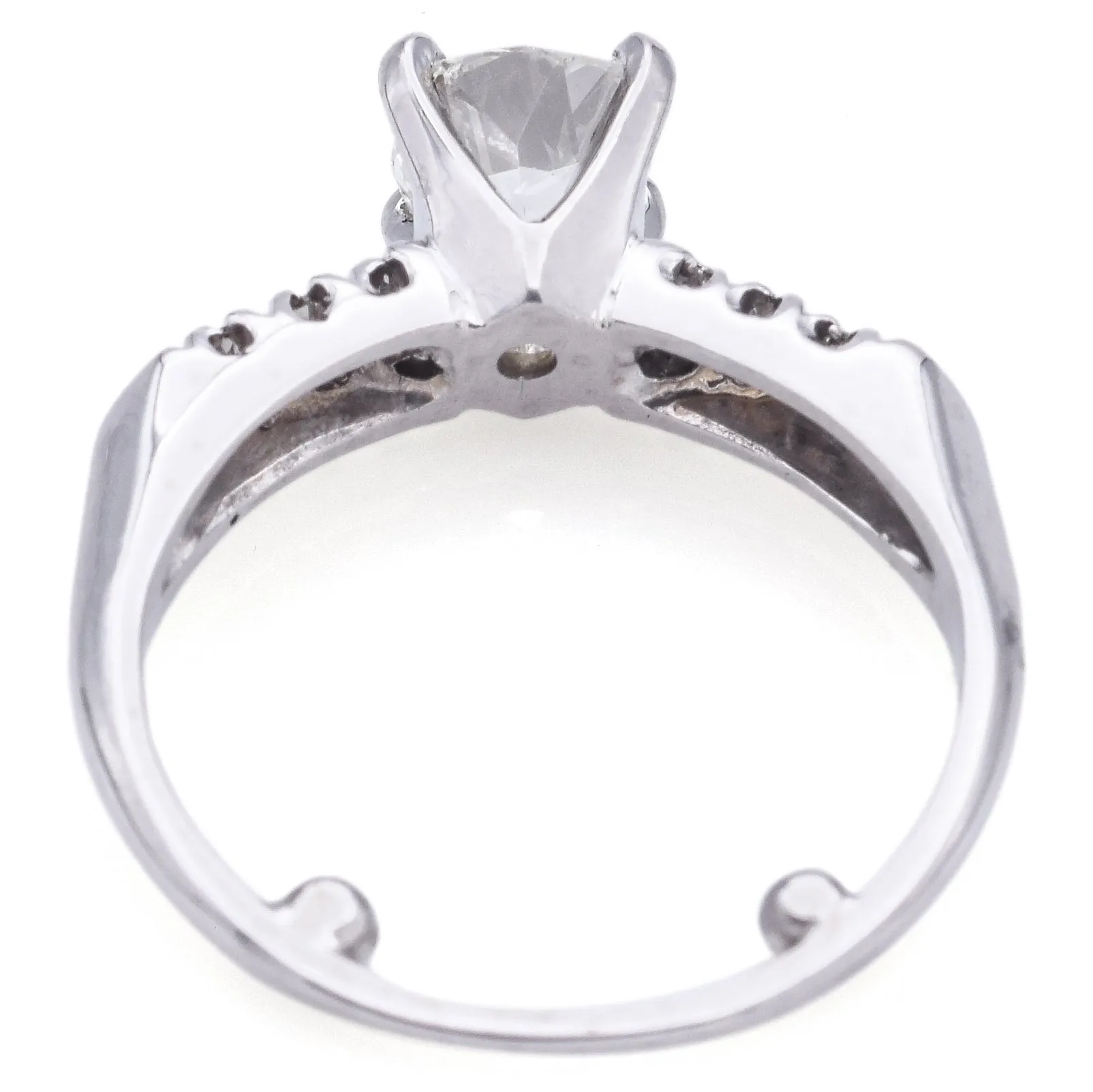 Antique Platinum 0.75 Ct Old Euro Diamond Band Ring