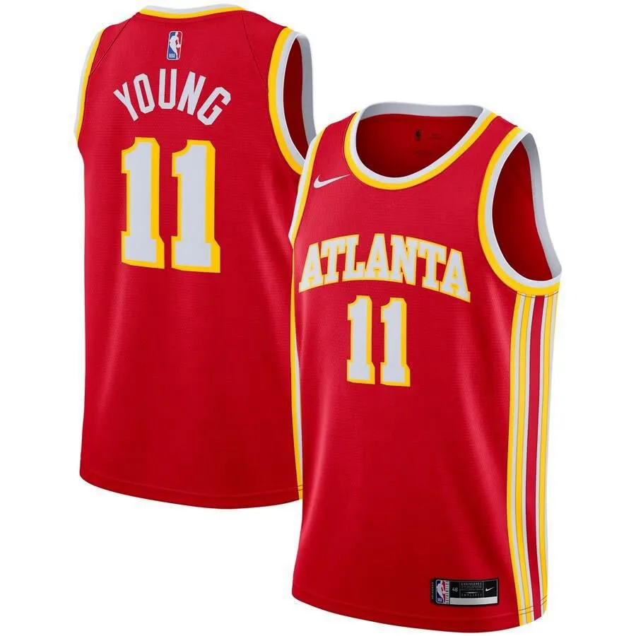 Atlanta Hawks Trae Young Nike 2020-21 Swingman Icon Jersey Mens - Red | Ireland S8919Y3