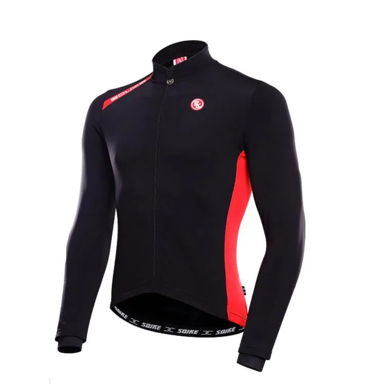 Black Men Long Sleeve Cycling Jersey