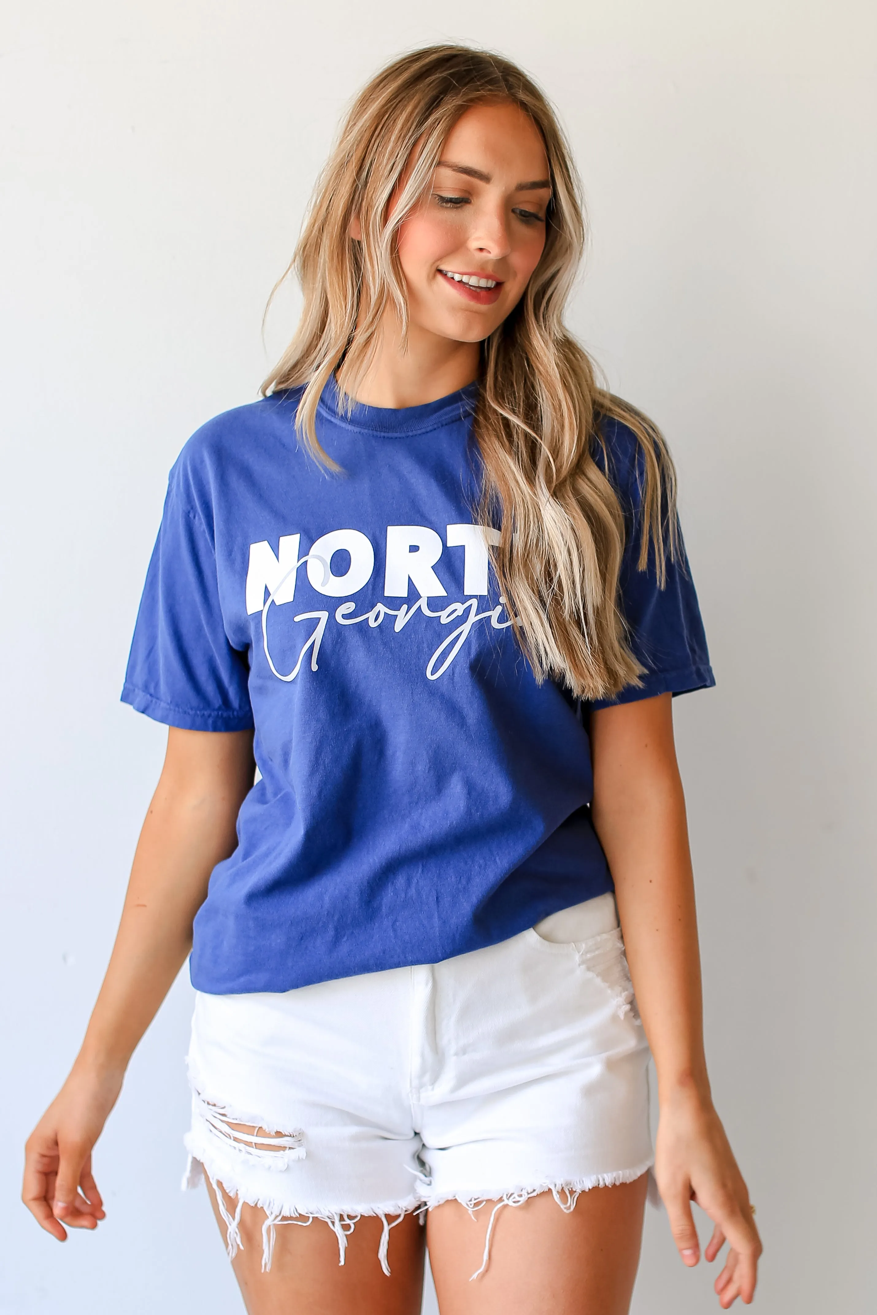 Blue North Georgia Script Tee