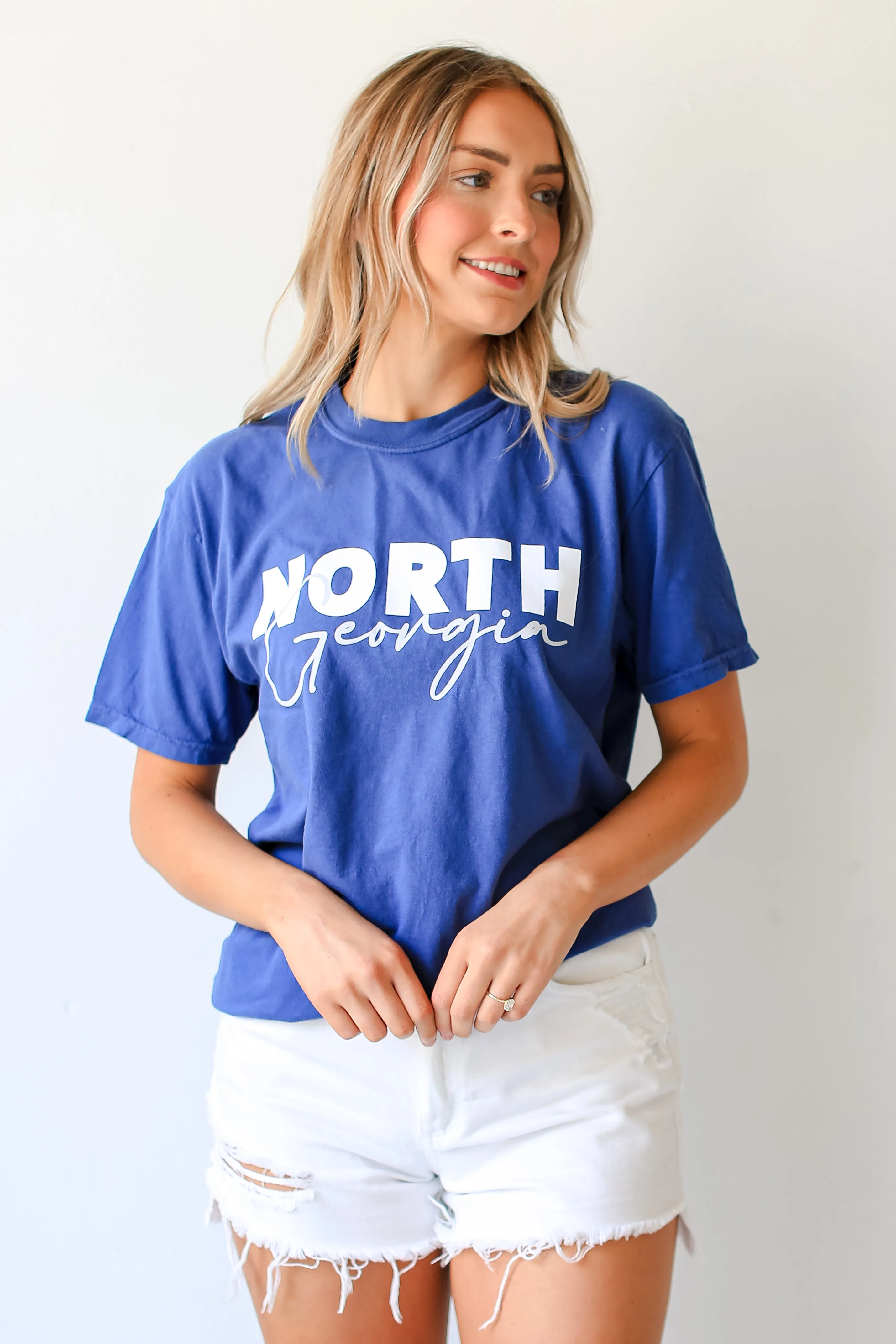 Blue North Georgia Script Tee