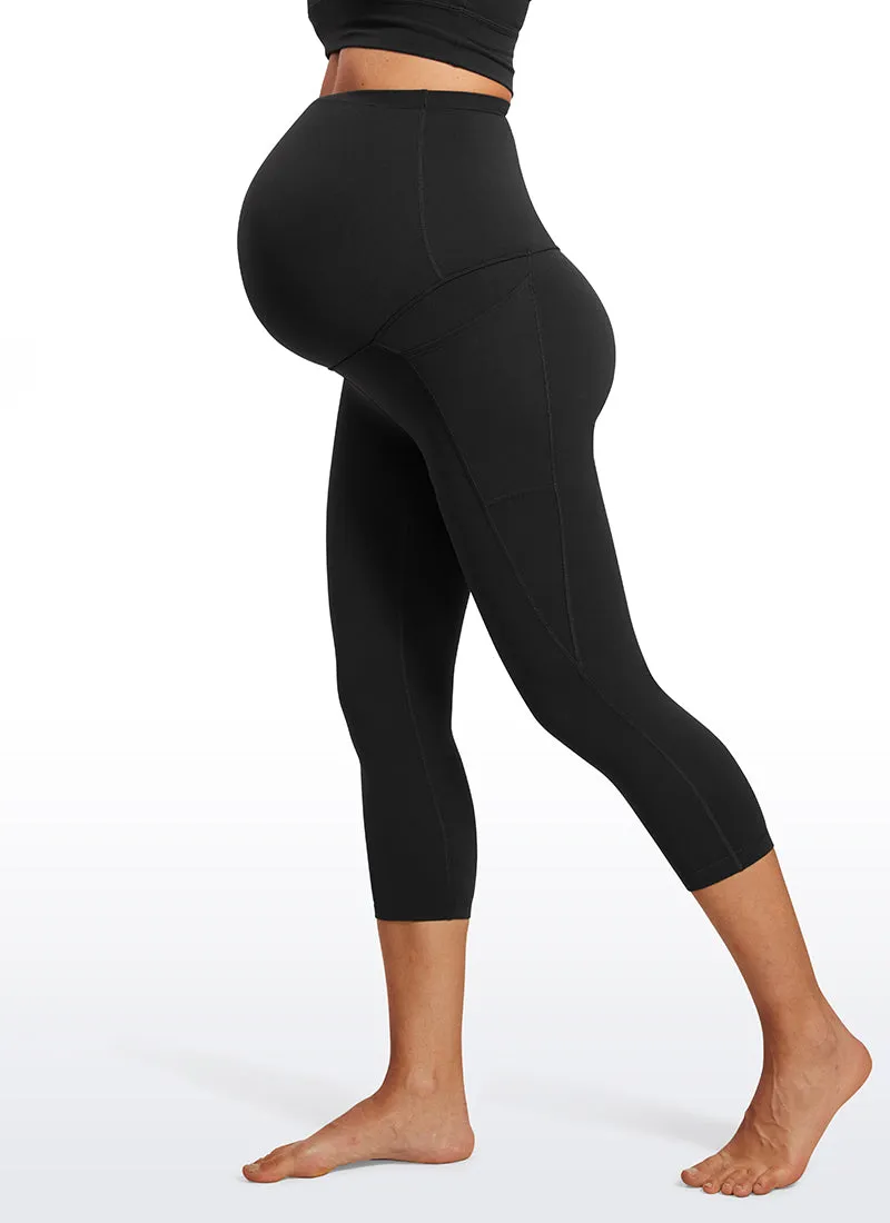 Butterluxe Maternity Leggings with Pockets 21"- Super High Waist