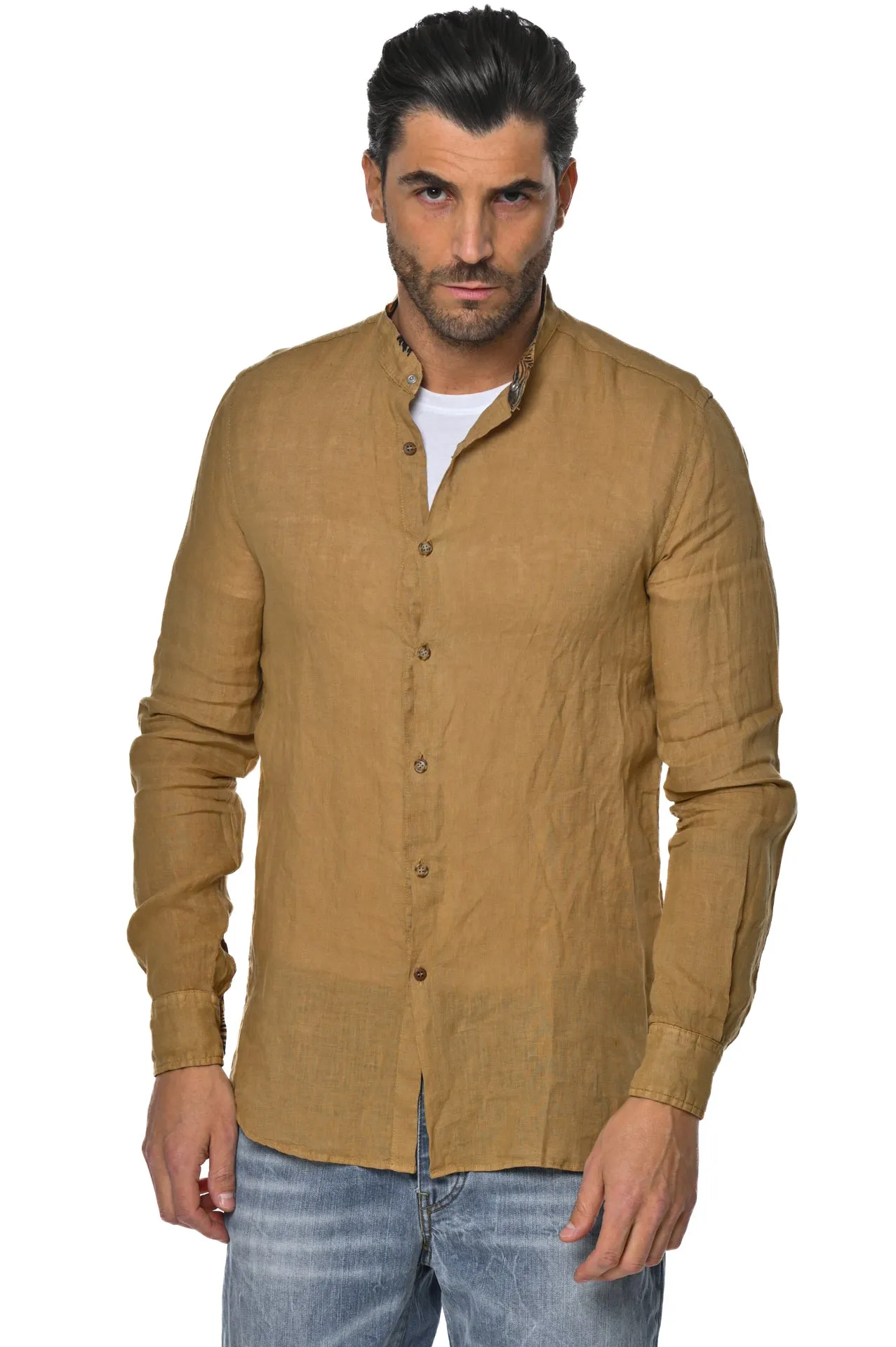 Camicia in lino regular Tom Lino Nespola SS24