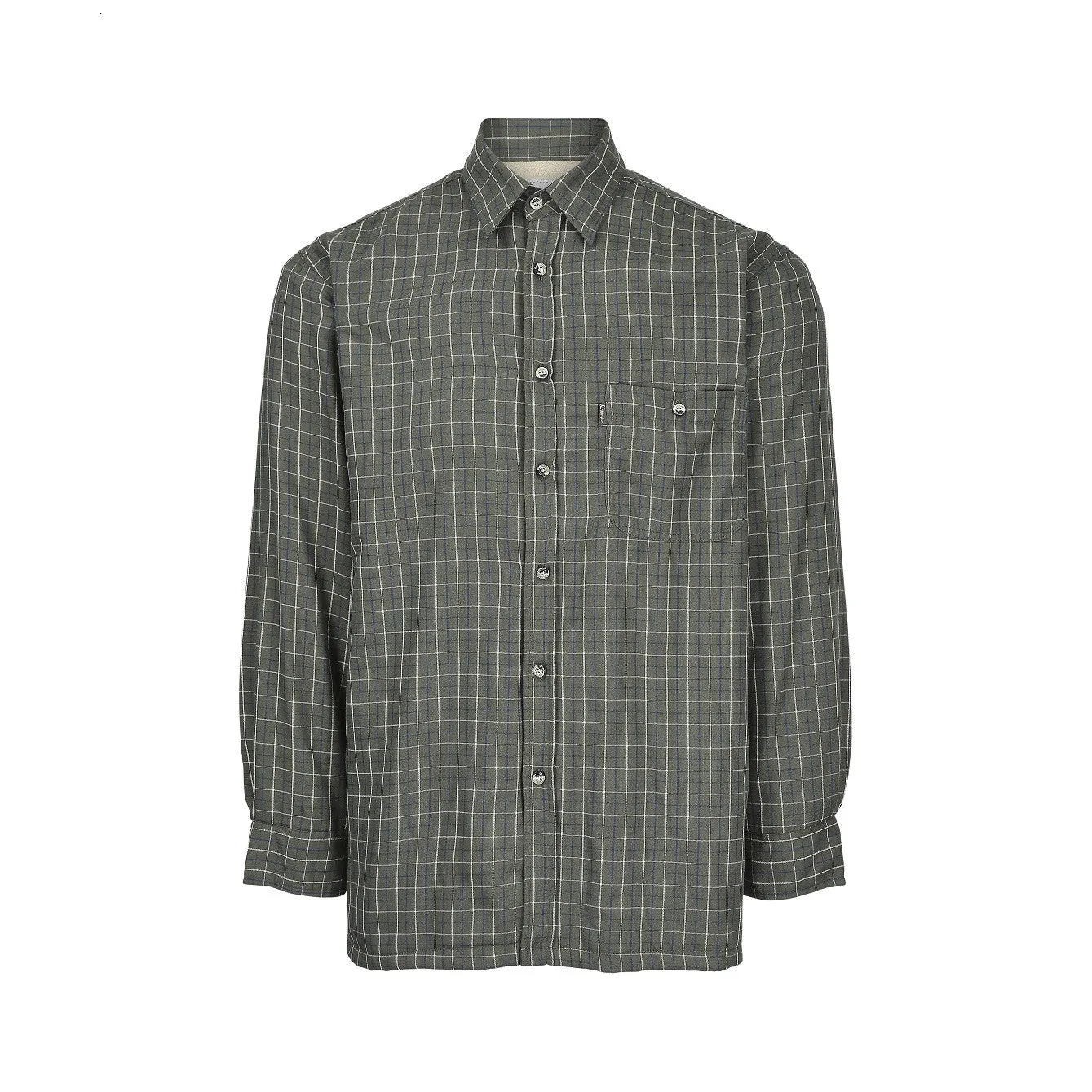 Champion Mens Milton Fleece Lined Shirt-GREEN