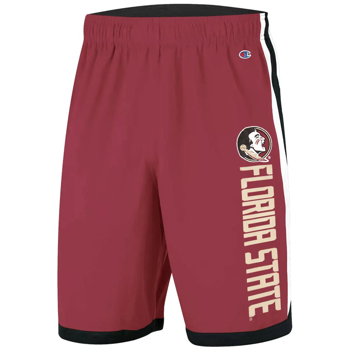 Champion Men's Seminole Logo Florida State Basketball Short - Garnet/White/Black