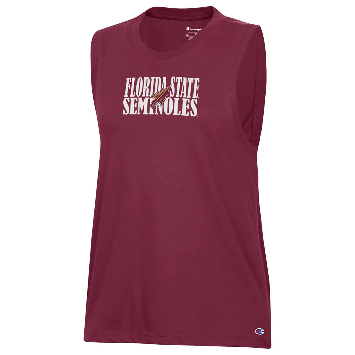 Champion Women's Florida State Seminoles Arrowhead Design Muscle Tank - Garnet