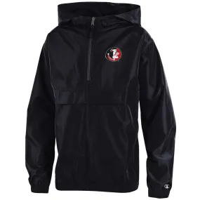 Champion Youth Vault Seminole Logo Packable Jacket - Black