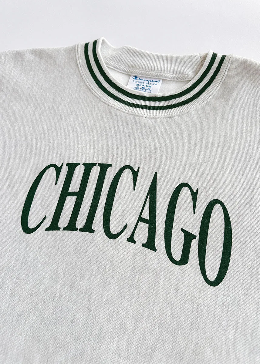 Chicago Champion Striped Rib Crewneck - Green