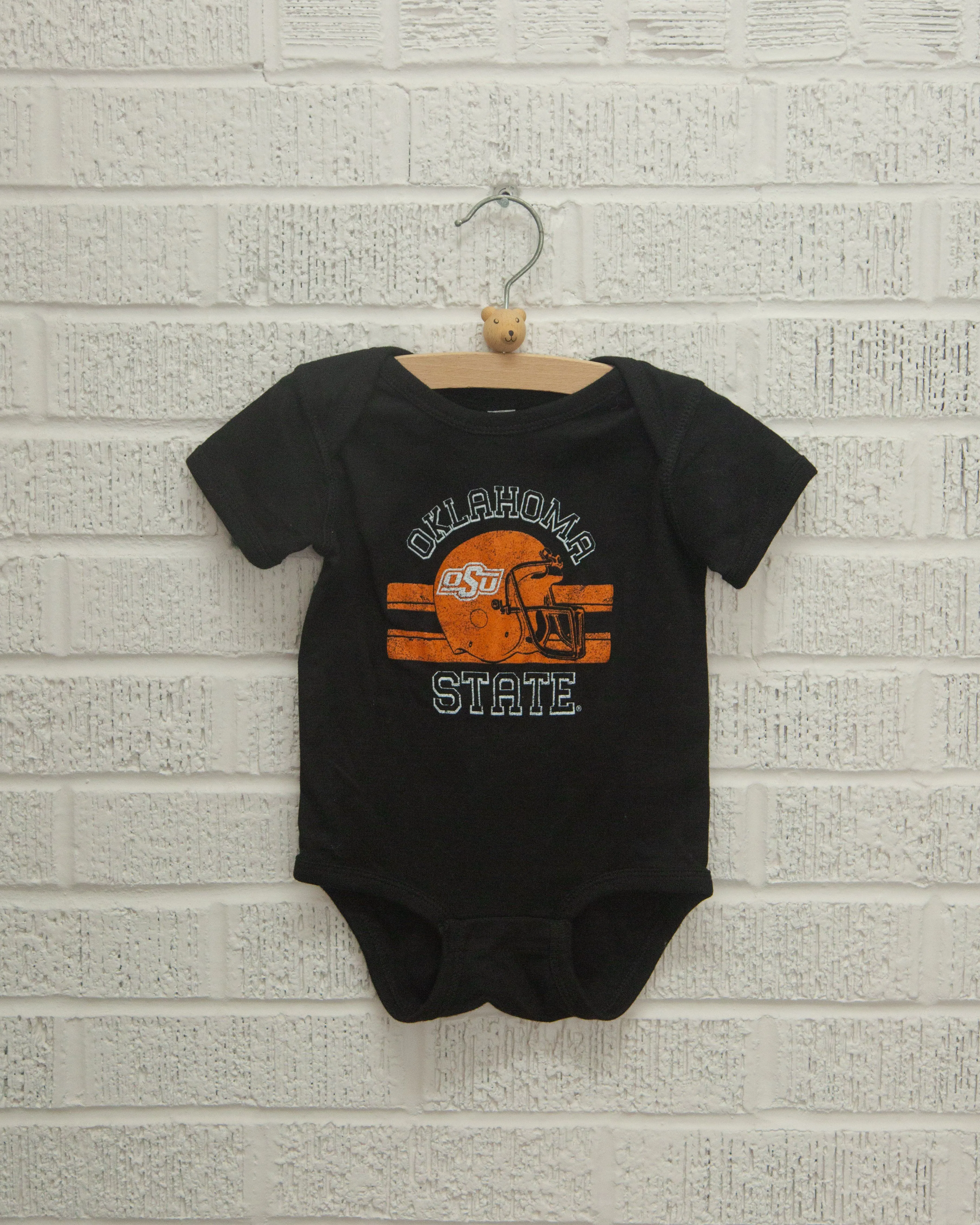 Children's OSU Champion Helmet Black Onesie