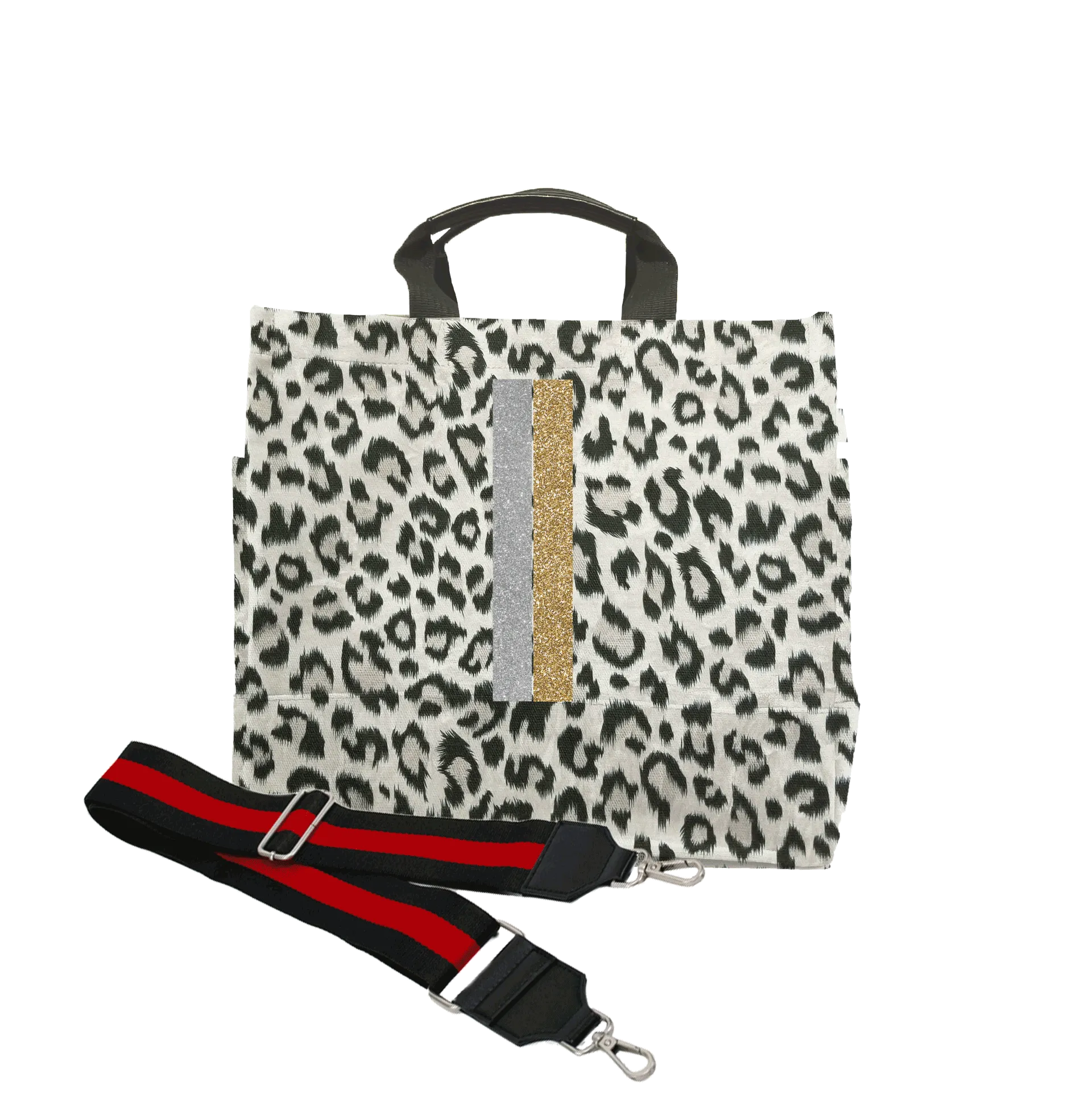 Color Stripes: Leopard North South Bag