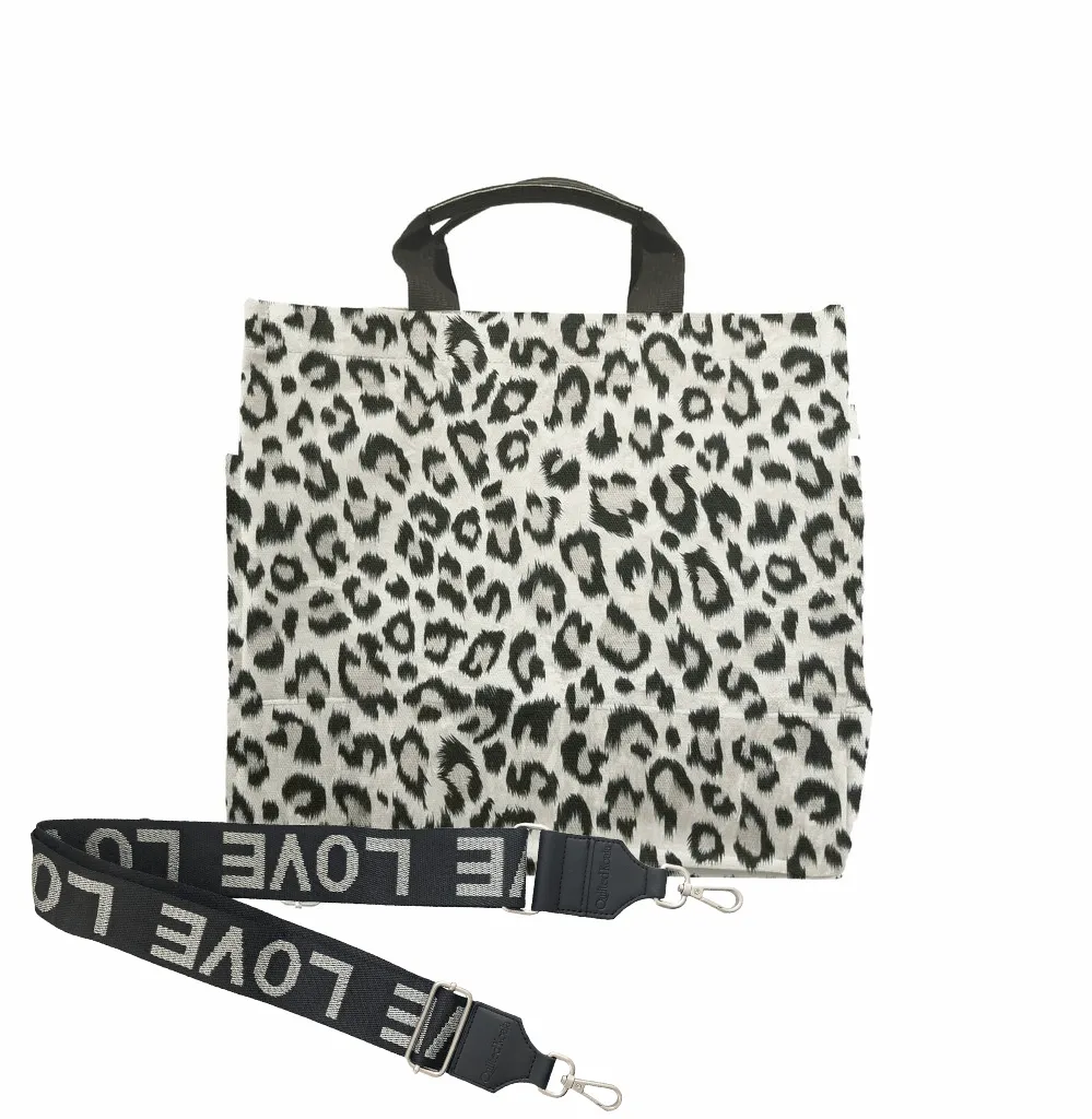 Color Stripes: Leopard North South Bag