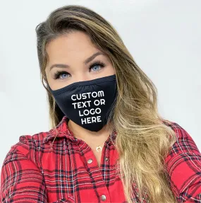 Custom Face Mask, Custom Text Face Mask, Add Your Logo Face Mask, Customizable Face Mask