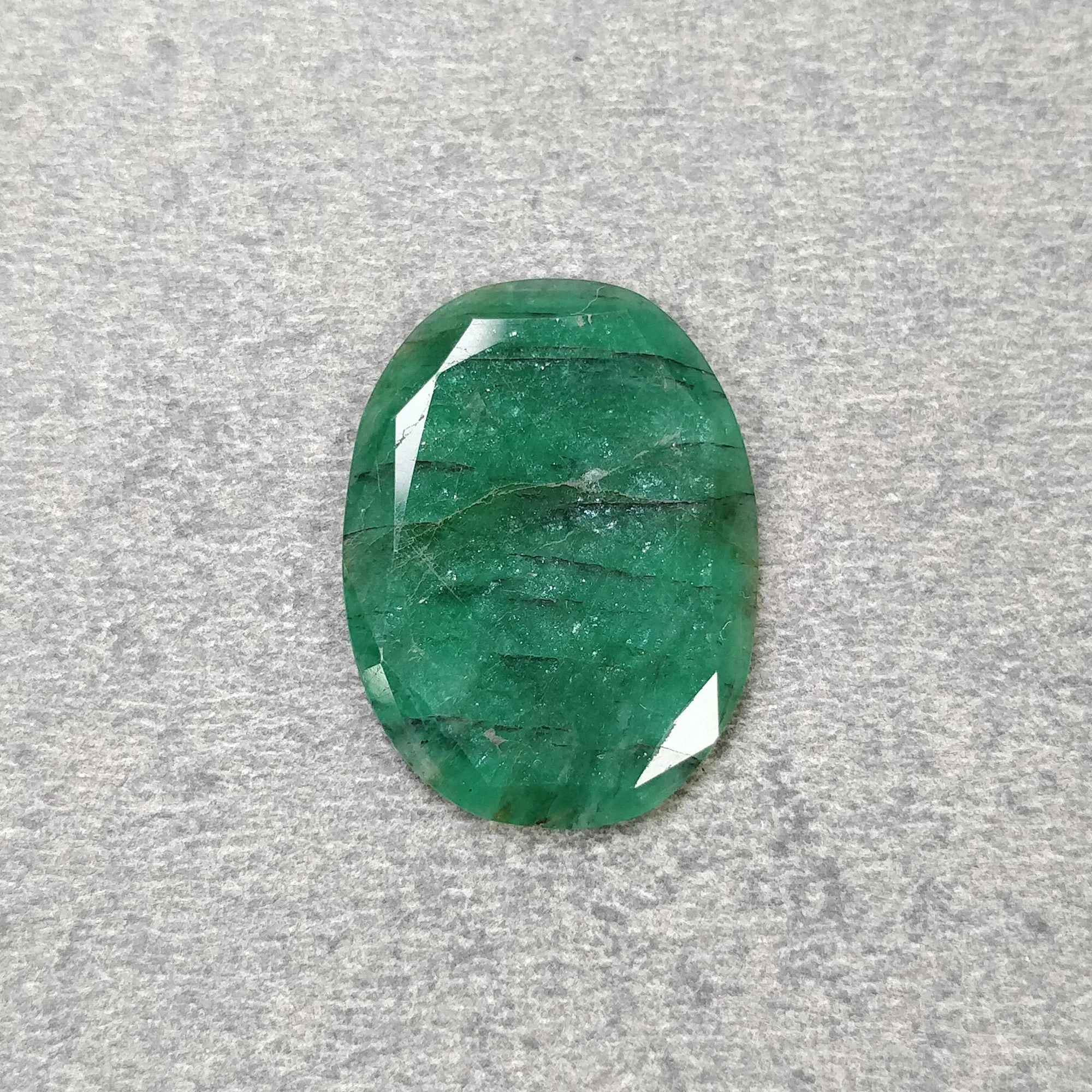 EMERALD Gemstone Normal Cut : 6.50cts Natural Untreated Unheated Green Emerald Oval Shape 21*16mm