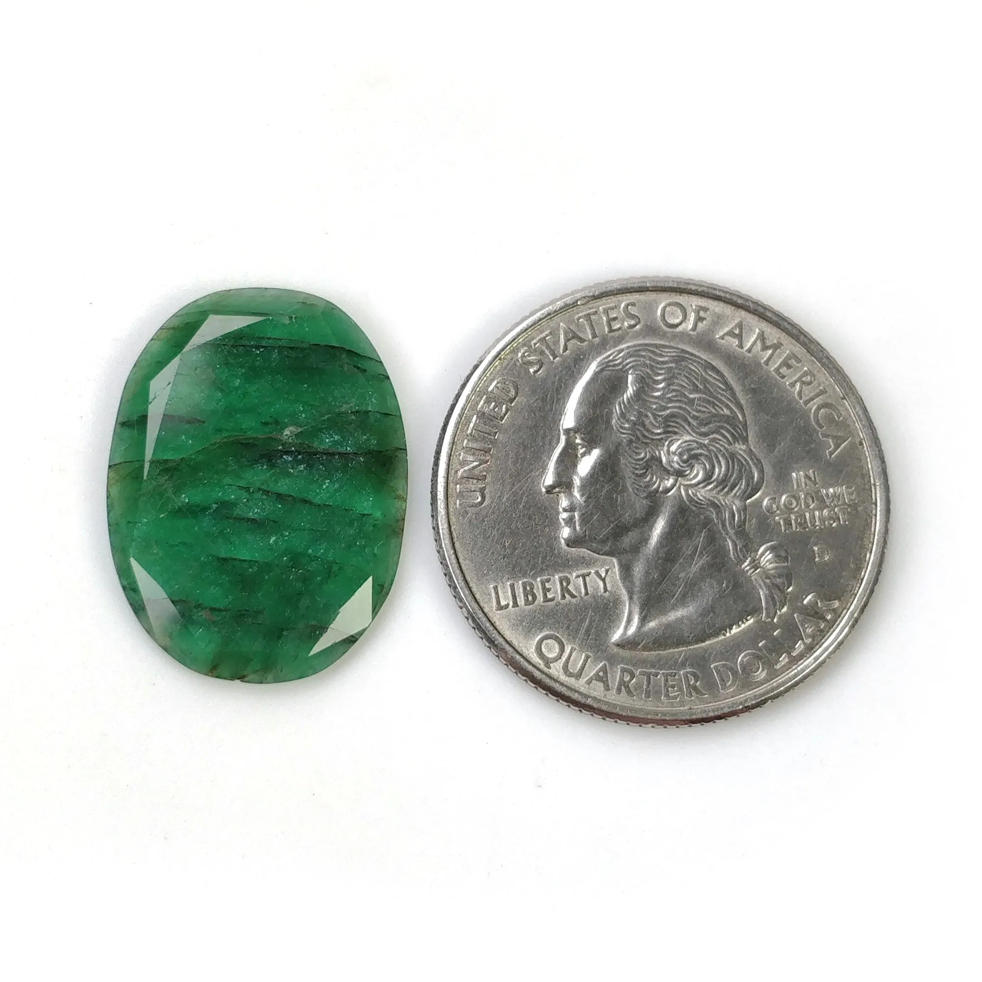 EMERALD Gemstone Normal Cut : 6.50cts Natural Untreated Unheated Green Emerald Oval Shape 21*16mm