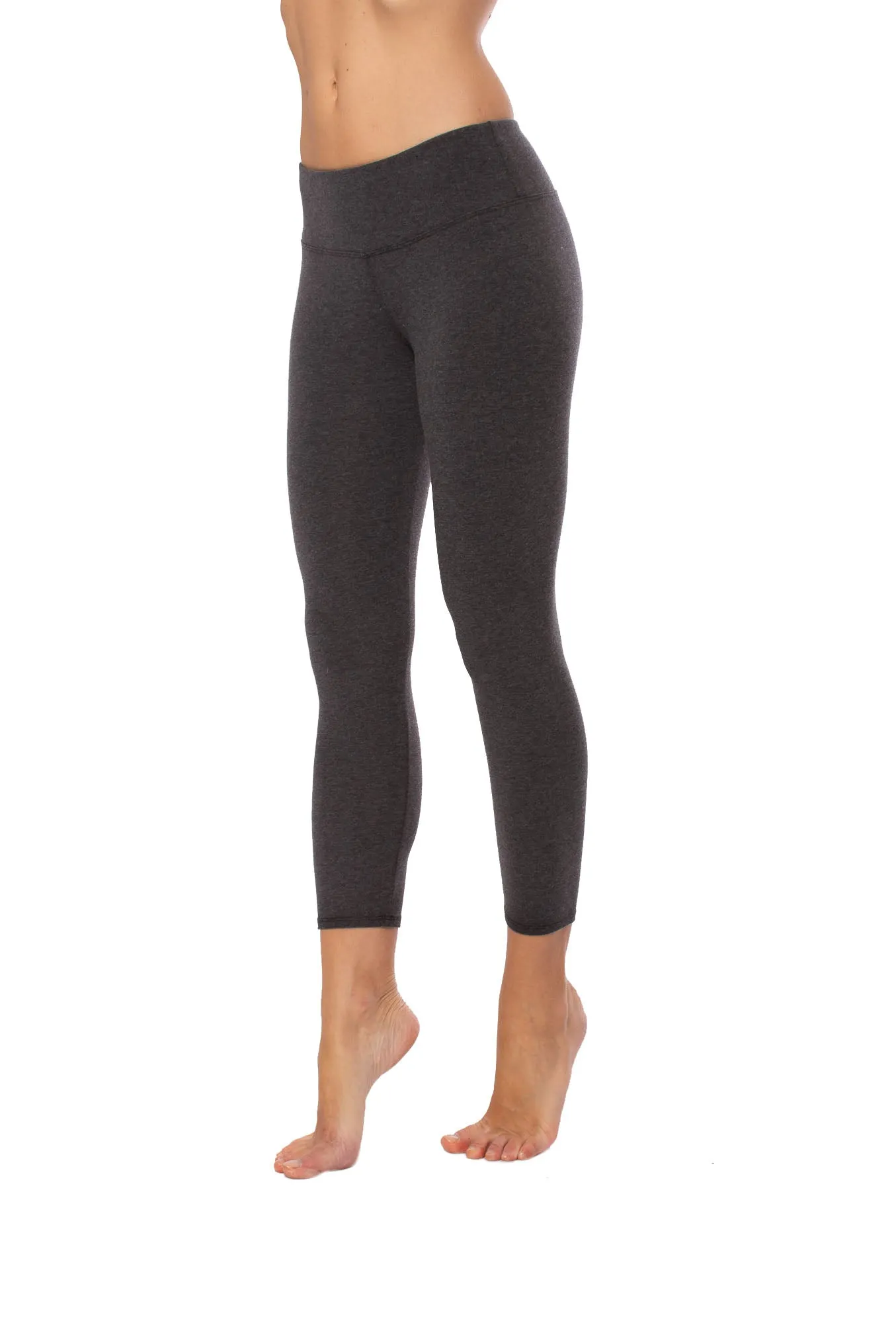 Flat Waist Capri (Style W-374, Dark Charcoal) by Hard Tail Forever