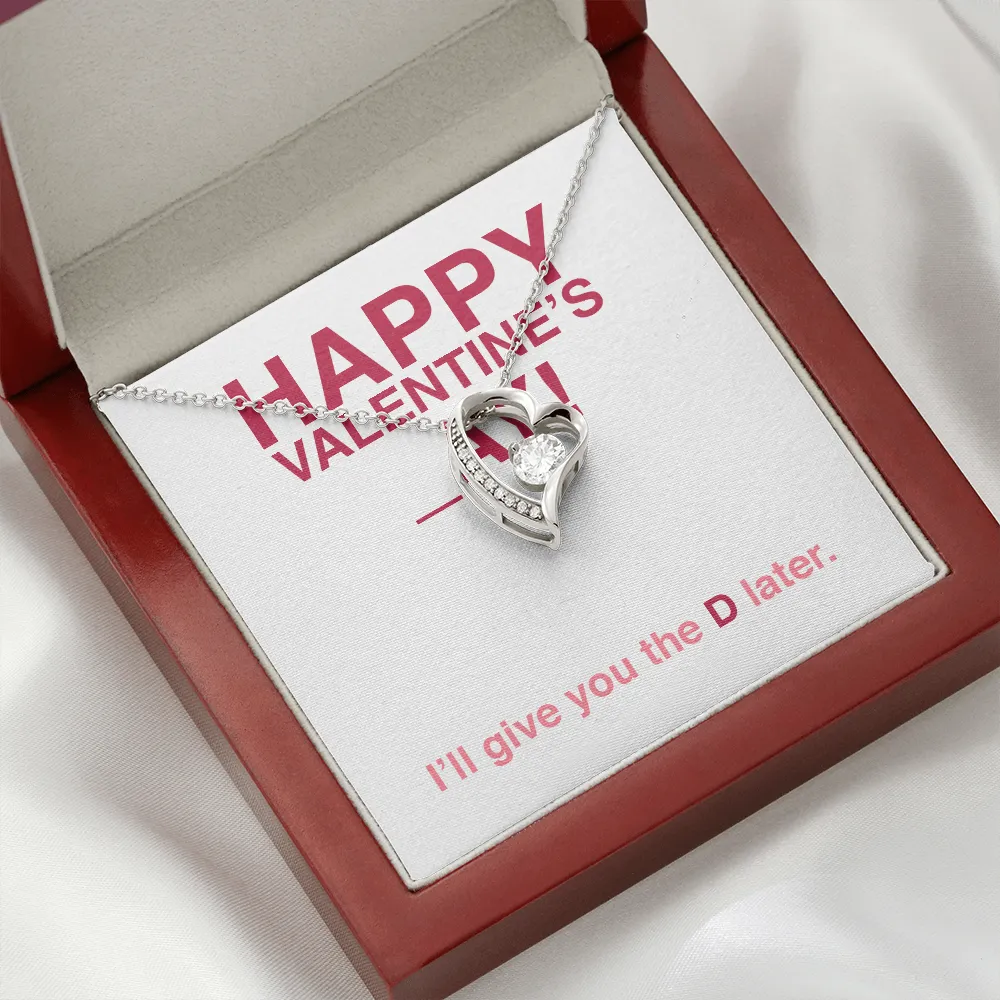 Funny Valentine's Day Forever Love Necklace