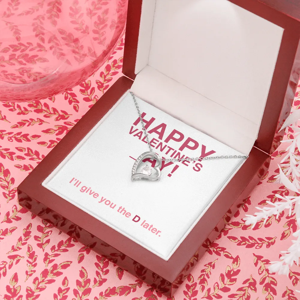 Funny Valentine's Day Forever Love Necklace