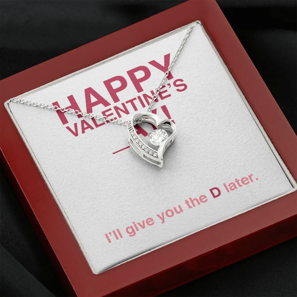 Funny Valentine's Day Forever Love Necklace