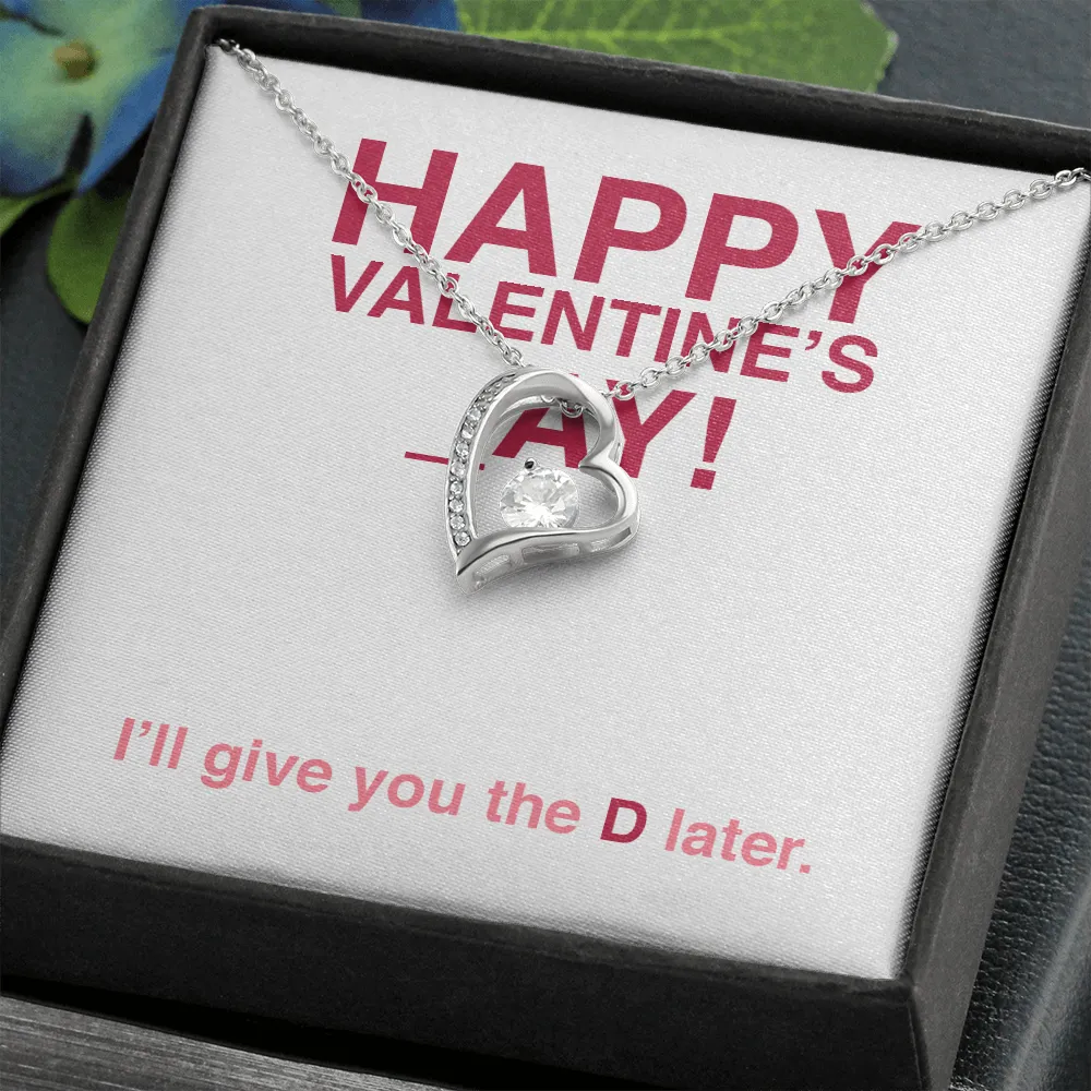 Funny Valentine's Day Forever Love Necklace