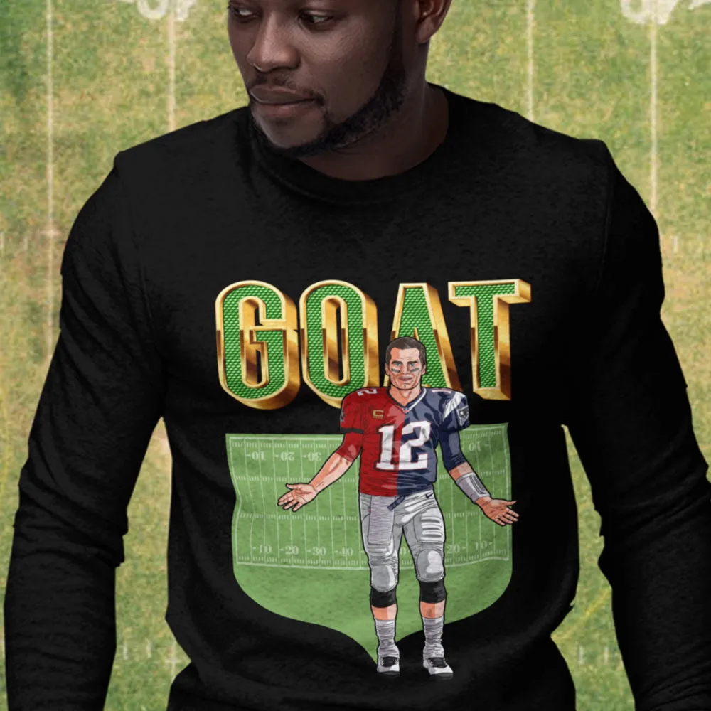 GOAT Tom Brady TShirt - black