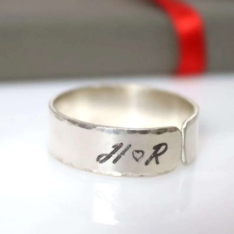 Hammered Edge Ring for Men