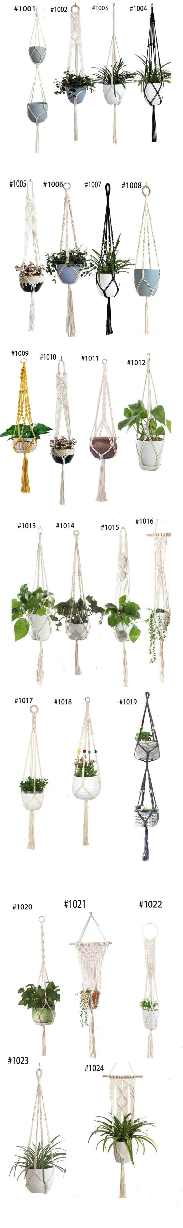 Handmade Macrame Plant Hanger - 21 Styles