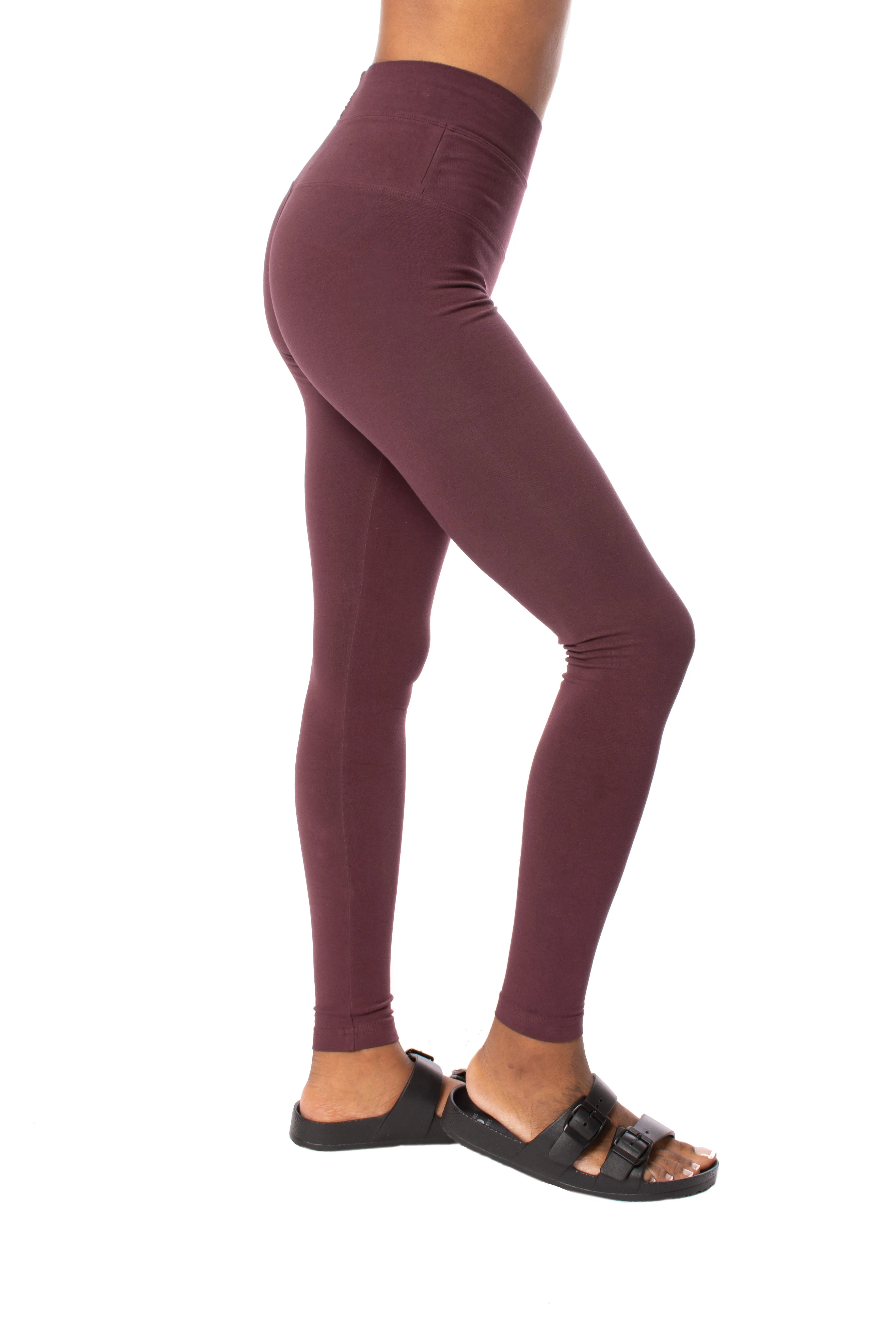 High Rise Ankle Legging (Style W-566, Plum) by Hard Tail Forever