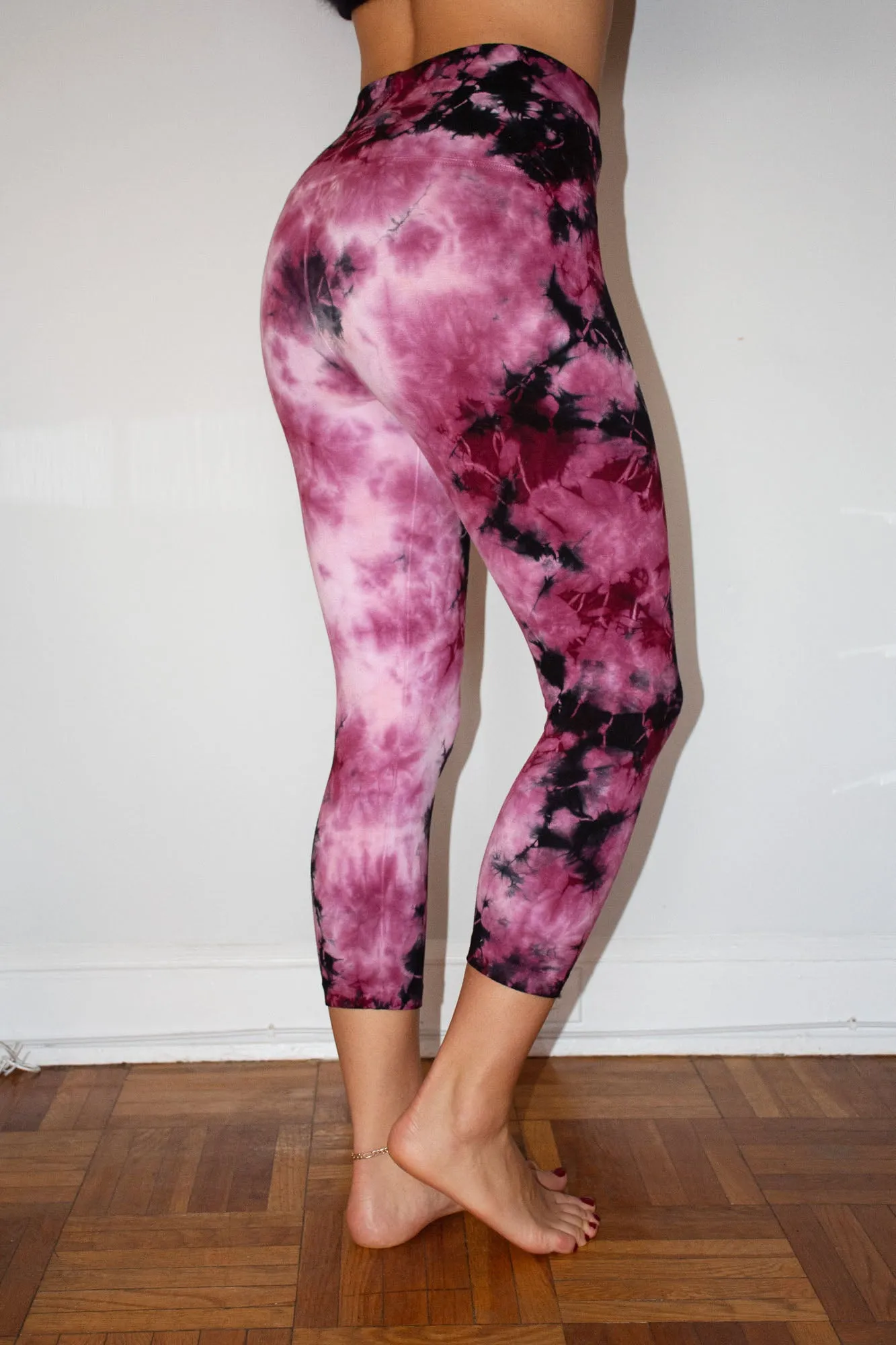 High Rise Capri Legging (Style W-614, Tie-Dye LIC2) by Hard Tail Forever