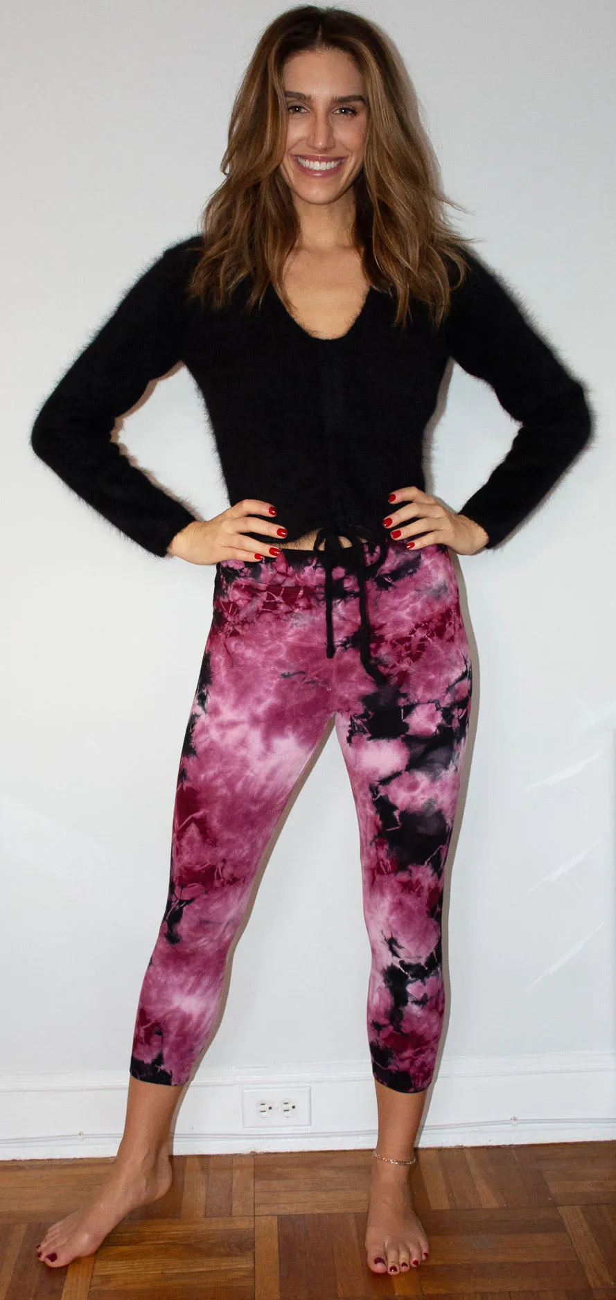 High Rise Capri Legging (Style W-614, Tie-Dye LIC2) by Hard Tail Forever