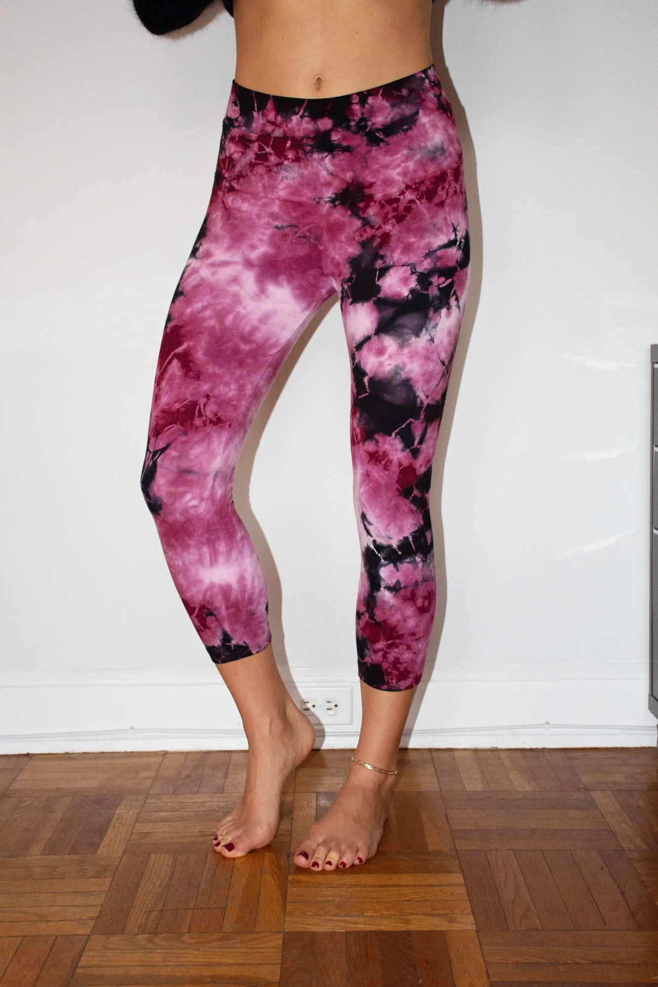 High Rise Capri Legging (Style W-614, Tie-Dye LIC2) by Hard Tail Forever