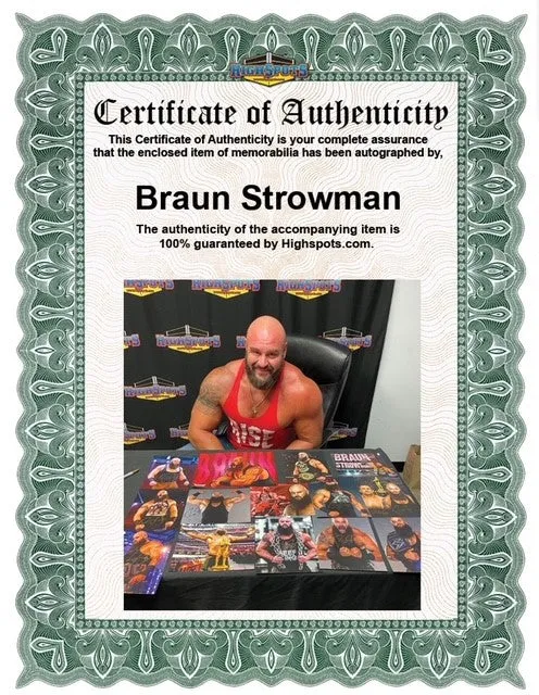 Highspots - Braun Strowman "Universal Champion Promo" Hand Signed 8x10 *Inc COA*