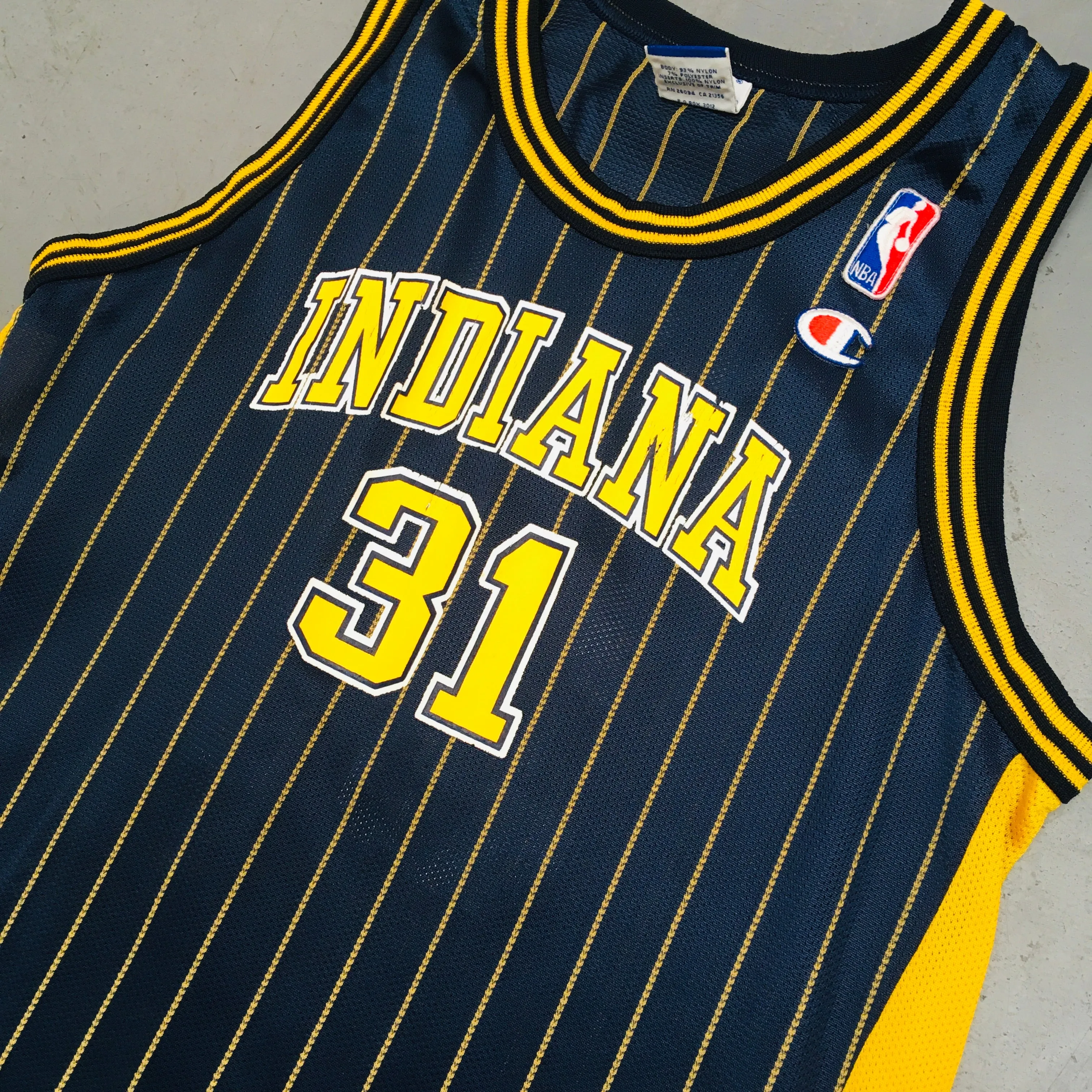 Indiana Pacers: Reggie Miller 1997/98 Navy Champion Jersey (XS/S)