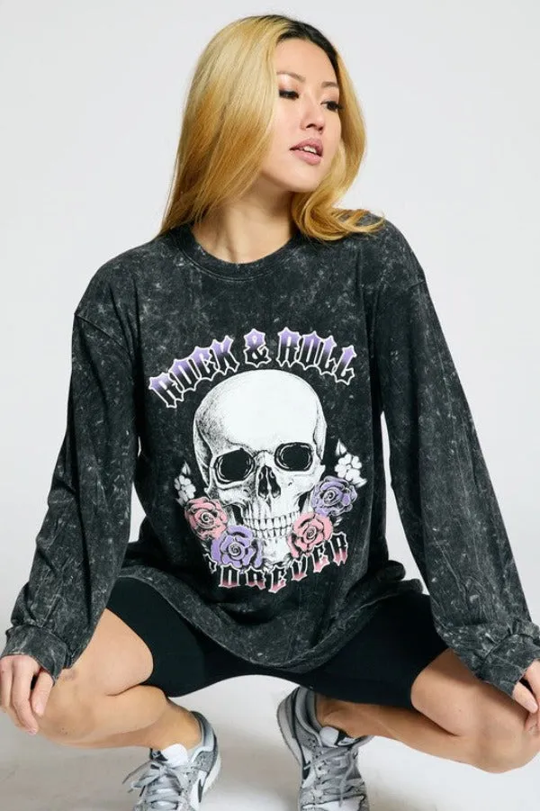 Jr Long Sleeve - Skull Rock & Roll Forever